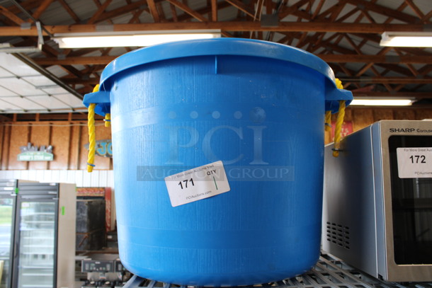 Blue Poly Bucket. 24x21x17 - Image 1 of 3