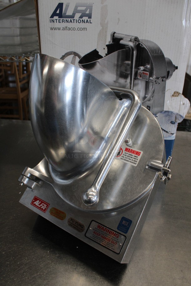 BRAND NEW IN BOX! Alfa Stainless Steel Commercial Pelican Head w/ Grating Blade. 11x14x15 - Image 1 of 6