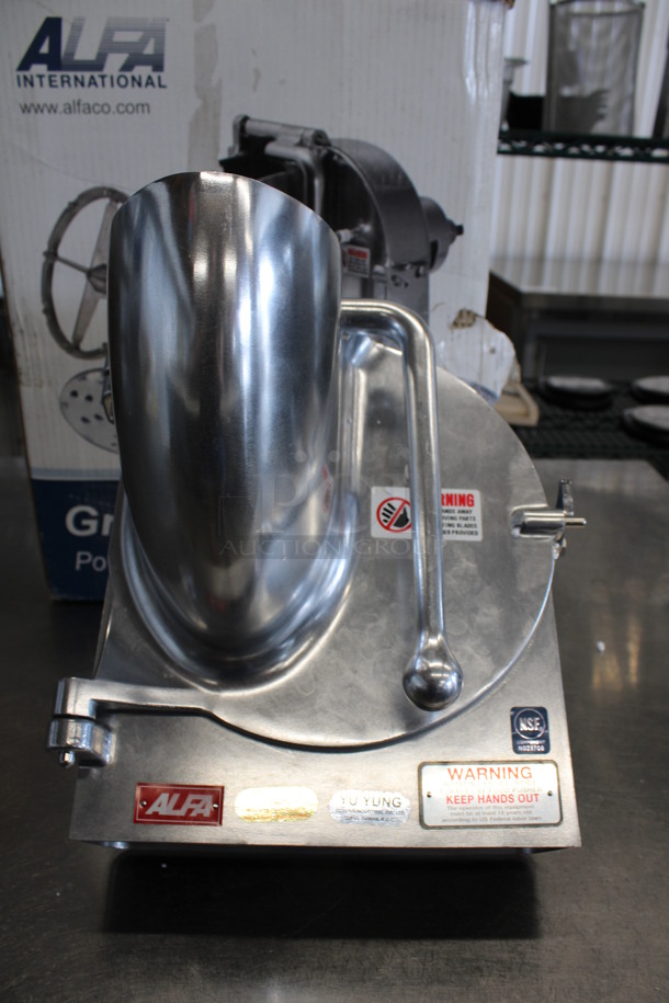 BRAND NEW IN BOX! Alfa Stainless Steel Commercial Pelican Head w/ Grating Blade. 11x14x15 - Image 3 of 6