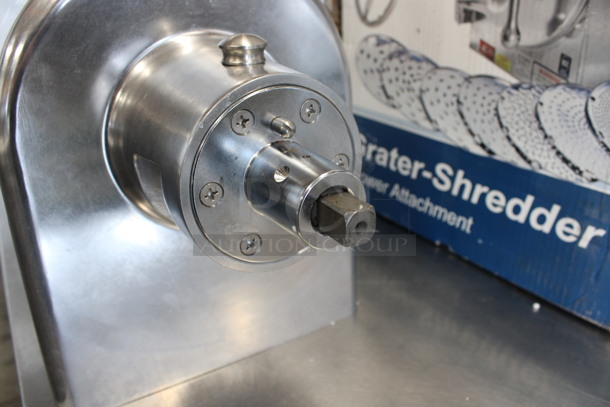 BRAND NEW IN BOX! Alfa Stainless Steel Commercial Pelican Head w/ Grating Blade. 11x14x15 - Image 5 of 6