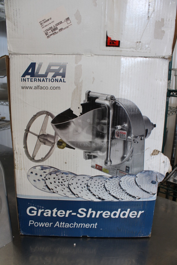 BRAND NEW IN BOX! Alfa Stainless Steel Commercial Pelican Head w/ Grating Blade. 11x14x15 - Image 6 of 6