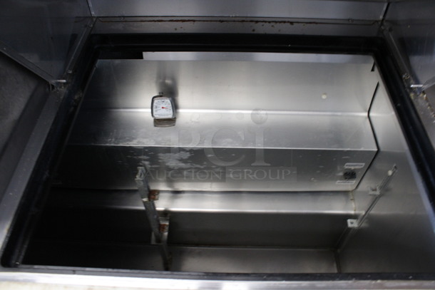 SWEET! 2016 True Model TSSU-72-30M-B-ST Stainless Steel Commercial Sandwich Salad Prep Table Bain Marie Mega Top w/ Cutting Board and Double Over Shelf on Commercial Casters. 115 Volts, 1 Phase. 72x35x69. Tested and Working! - Image 8 of 12