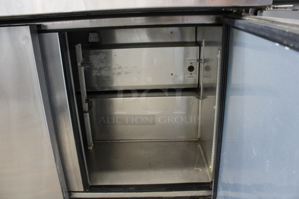 SWEET! 2016 True Model TSSU-72-30M-B-ST Stainless Steel Commercial Sandwich Salad Prep Table Bain Marie Mega Top w/ Cutting Board and Double Over Shelf on Commercial Casters. 115 Volts, 1 Phase. 72x35x69. Tested and Working! - Image 10 of 12