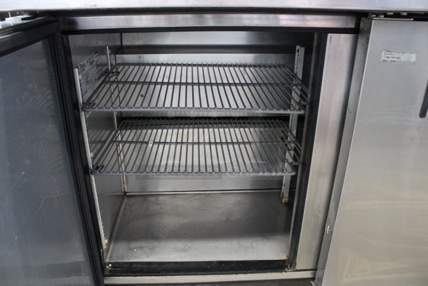 SWEET! 2016 True Model TSSU-72-30M-B-ST Stainless Steel Commercial Sandwich Salad Prep Table Bain Marie Mega Top w/ Cutting Board and Double Over Shelf on Commercial Casters. 115 Volts, 1 Phase. 72x35x69. Tested and Working! - Image 12 of 12