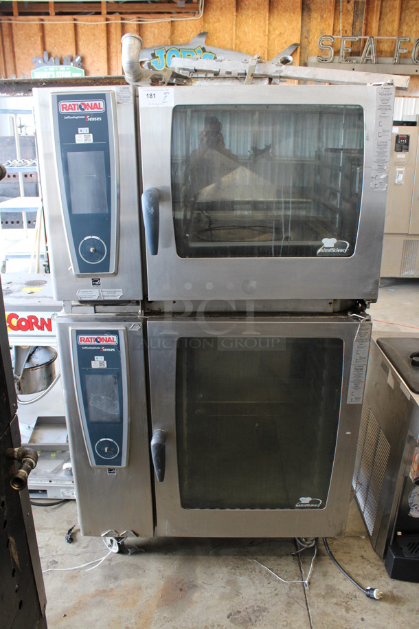 2 GORGEOUS! 2011 Rational 5Senses Stainless Steel Commercial Combitherm Self Cooking Center Convection Ovens on Commercial Casters. Top Model: SCC WE 62. Bottom Model: SCC WE 102. 480 Volts, 3 Phase. 42x38x73. 2 Times Your Bid! - Image 1 of 7