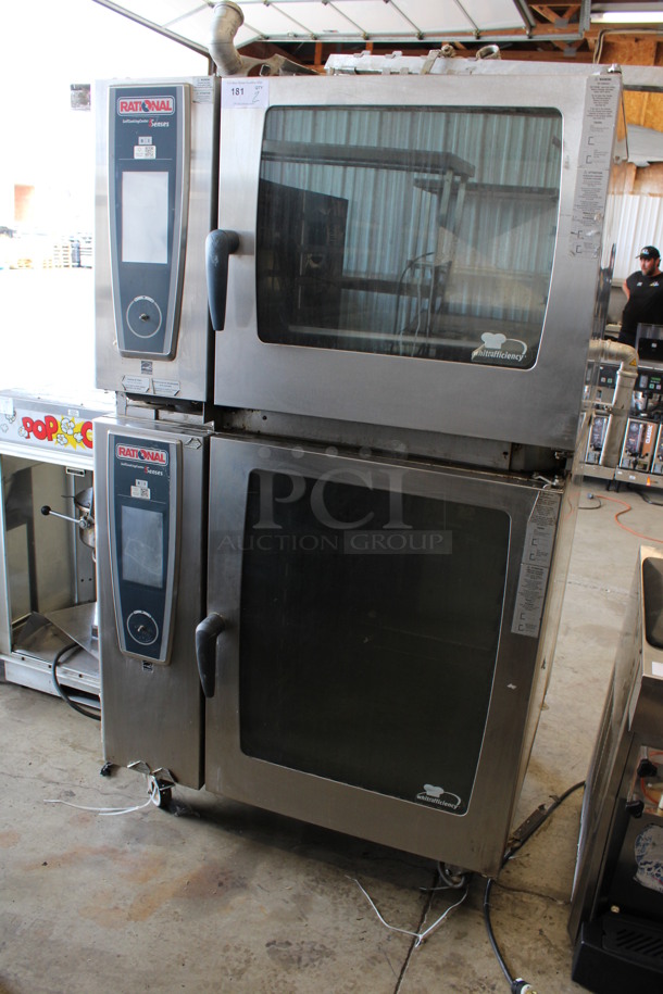2 GORGEOUS! 2011 Rational 5Senses Stainless Steel Commercial Combitherm Self Cooking Center Convection Ovens on Commercial Casters. Top Model: SCC WE 62. Bottom Model: SCC WE 102. 480 Volts, 3 Phase. 42x38x73. 2 Times Your Bid! - Image 2 of 7