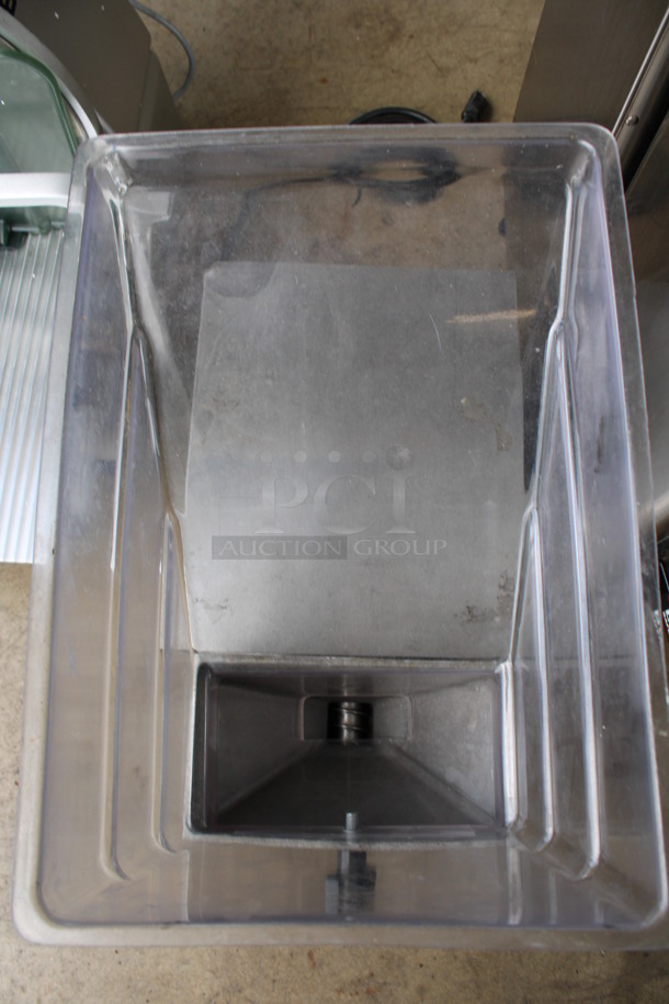 Olde Tyme Model PN1 Stainless Steel Commercial Countertop Single Hopper Peanut Butter Mill Nut Grinder. 115 Volts, 1 Phase. 11x21x21. Tested and Working! - Image 3 of 6