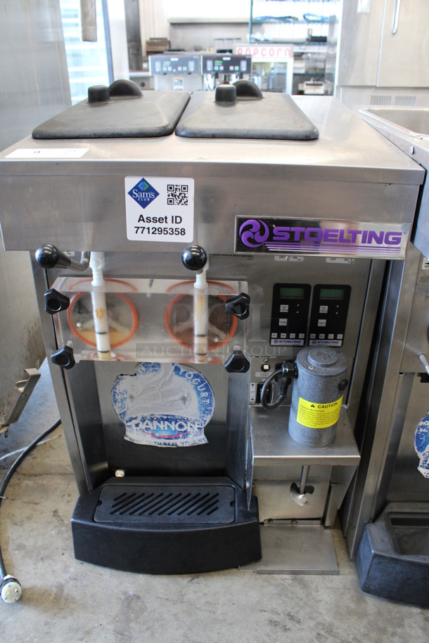 MARVELOUS! 2013 Stoelting Model SF144-38I Stainless Steel Commercial Countertop Air Cooled 2 Flavor Soft Serve Ice Cream Machine w/ Milkshake Mixer. 208-230 Volts, 1 Phase. 22x30x35 - Image 1 of 8