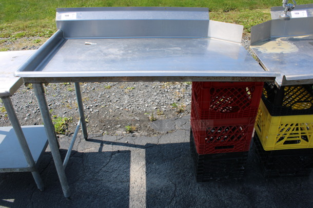 Stainless Steel Commercial Left Side Clean Side Dishwasher Table. 48x30x43