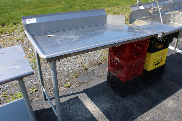 Stainless Steel Commercial Left Side Clean Side Dishwasher Table. 48x30x43 - Image 2 of 4