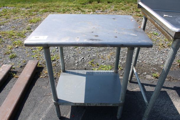 Stainless Steel Table w/ Metal Under Shelf. 30x24x33