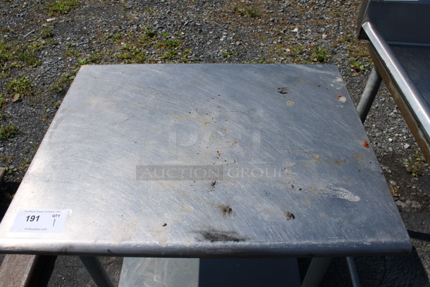 Stainless Steel Table w/ Metal Under Shelf. 30x24x33 - Image 2 of 4