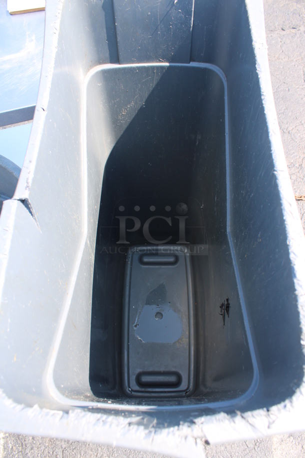 5 Gray Poly Slim Jim Trash Cans. 11x20x30. 5 Times Your Bid! - Image 3 of 3