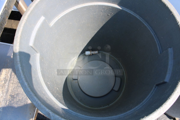 Gray Poly Trash Can on Dolly. 26x23x33 - Image 3 of 3