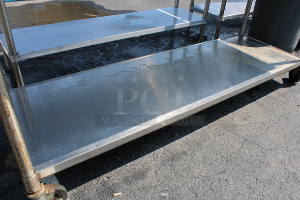 Eagle Stainless Steel Commercial Table w/ Metal Under Shelf on Commercial Casters. 84x30x36 - Image 3 of 5