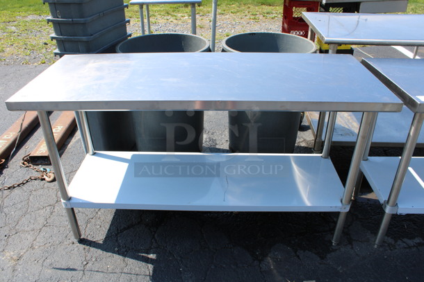 Stainless Steel Commercial Table w/ Under Shelf. 60x24x35