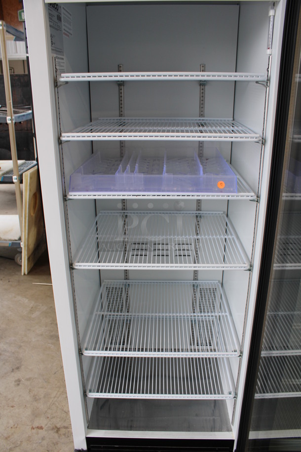 2019 Habco Model SE18 Metal Commercial Single Door Reach In Cooler Merchandiser w/ Poly Coated Racks. 115 Volts, 1 Phase. 24x24x80. Tested and Working! - Image 4 of 7