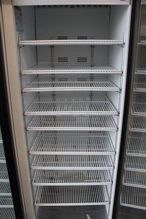 2019 Habco Model SE18 Metal Commercial Single Door Reach In Cooler Merchandiser w/ Poly Coated Racks. 115 Volts, 1 Phase. 24x24x79. Tested and Working! - Image 4 of 6