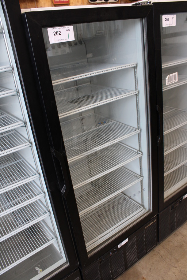 2013 Habco Model SE12 Metal Commercial Single Door Reach In Cooler Merchandiser w/ Poly Coated Racks. 115 Volts, 1 Phase. 24x24x62. Tested and Working! - Image 3 of 6