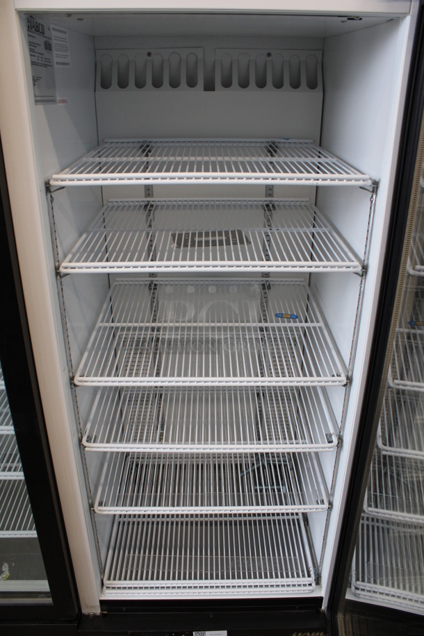 2013 Habco Model SE12 Metal Commercial Single Door Reach In Cooler Merchandiser w/ Poly Coated Racks. 115 Volts, 1 Phase. 24x24x62. Tested and Working! - Image 4 of 6
