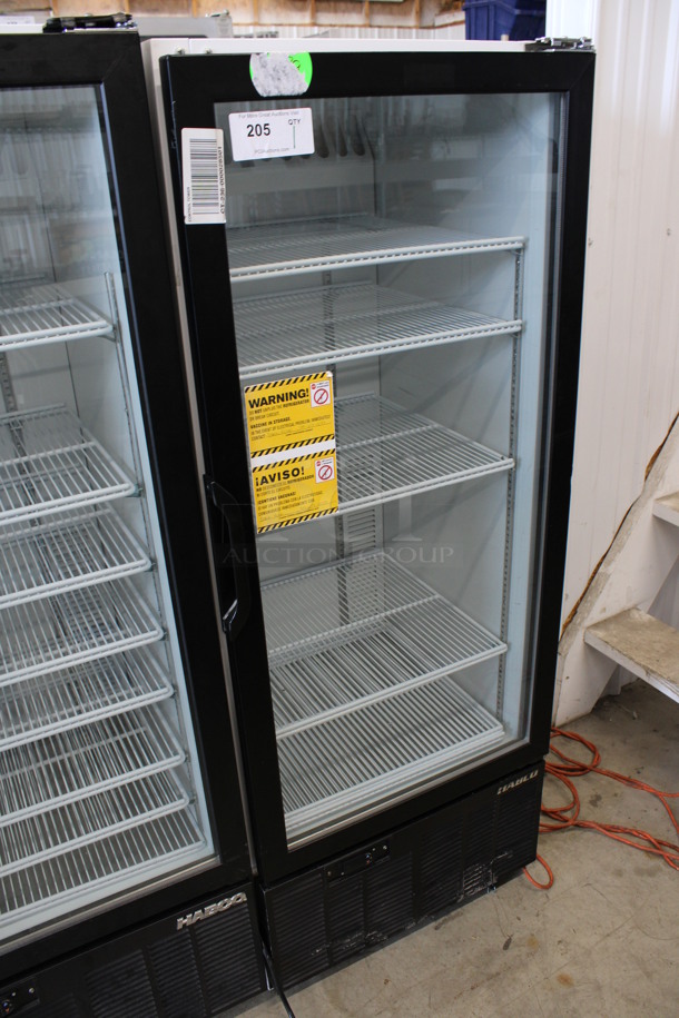 2013 Habco Model SE12 Metal Commercial Single Door Reach In Cooler Merchandiser w/ Poly Coated Racks. 115 Volts, 1 Phase. 24x24x63. Tested and Working! - Image 3 of 7
