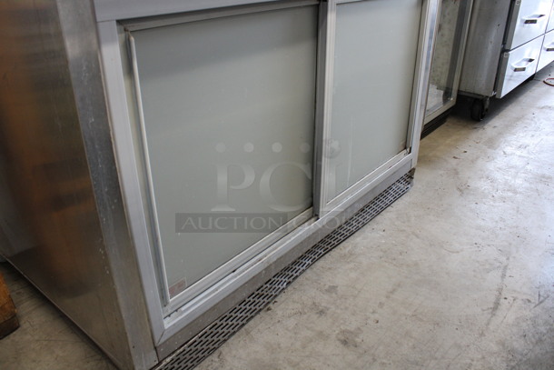 Continental Model SW48-SGD Stainless Steel Commercial 2 Door Undercounter Cooler w/ Sliding Doors on Commercial Casters. 115 Volts, 1 Phase. 48x30x34. Tested and Working! - Image 7 of 7