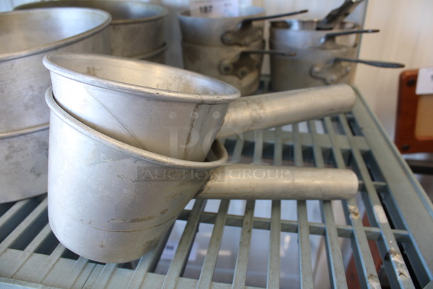 Metal Sauce Pots. 11.5x5.5x4