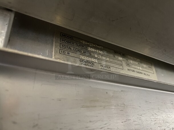Victory Model HSA-1D-7-PT Stainless Steel Commercial Single Door Reach In Pass Through Warming Cabinet. 208-240 Volts, 1 Phase. 27x36x84 - Image 6 of 6