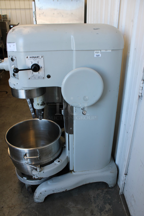 STUNNING! Hobart Model H600T Metal Commercial Floor Style 60 Quart Planetary Mixer w/ Stainless Steel Mixing Bowl and Bowl Dolly. 208 Volts, 3 Phase. 30x40x56 Tested and Working! - Image 2 of 8