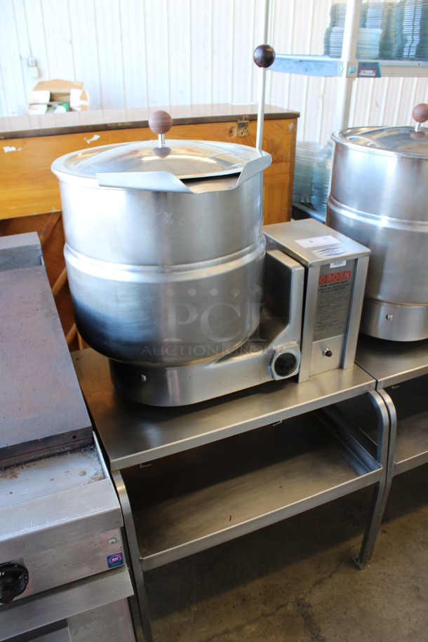 GLORIOUS! Groen Model TDB/4-40 Stainless Steel Commercial Electric Powered Floor Style 40 Quart Tilting Kettle. 480 Volts, 3 Phase. 27x24x54 - Image 3 of 7