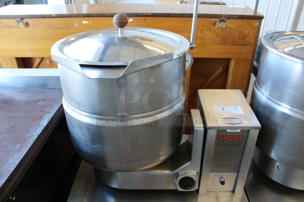 GLORIOUS! Groen Model TDB/4-40 Stainless Steel Commercial Electric Powered Floor Style 40 Quart Tilting Kettle. 480 Volts, 3 Phase. 27x24x54 - Image 4 of 7