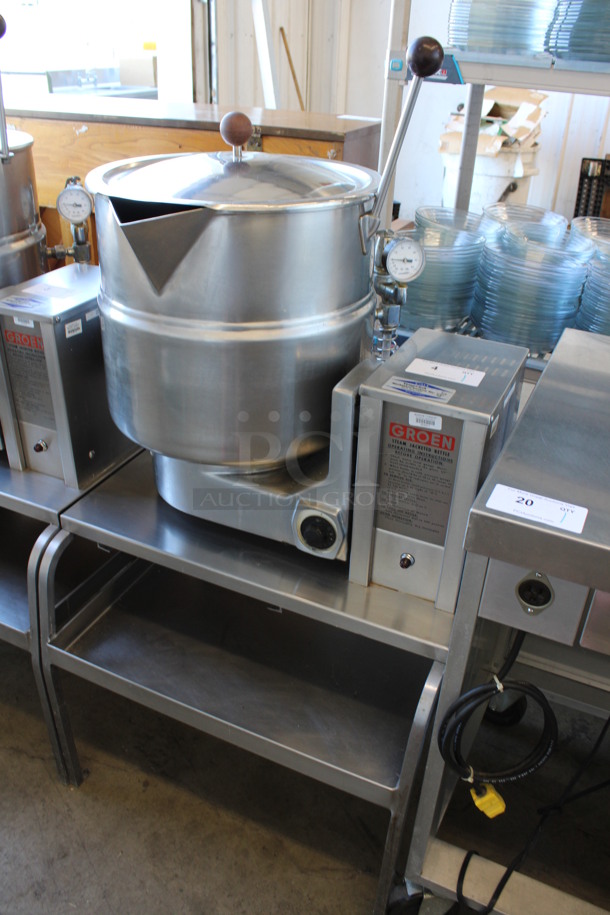 GLORIOUS! Groen Model TDB/4-40 Stainless Steel Commercial Electric Powered Floor Style 40 Quart Tilting Kettle. 480 Volts, 3 Phase. 27x24x54 - Image 2 of 8
