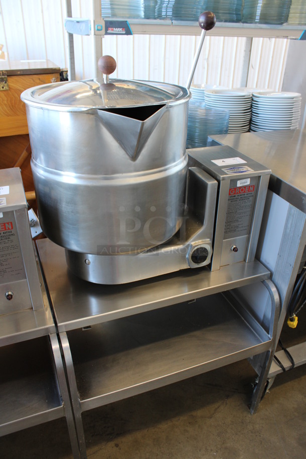 GLORIOUS! Groen Model TDB/4-40 Stainless Steel Commercial Electric Powered Floor Style 40 Quart Tilting Kettle. 480 Volts, 3 Phase. 27x24x54 - Image 3 of 8