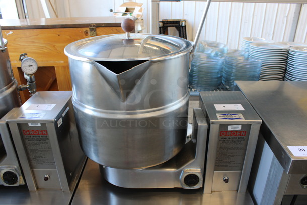 GLORIOUS! Groen Model TDB/4-40 Stainless Steel Commercial Electric Powered Floor Style 40 Quart Tilting Kettle. 480 Volts, 3 Phase. 27x24x54 - Image 4 of 8