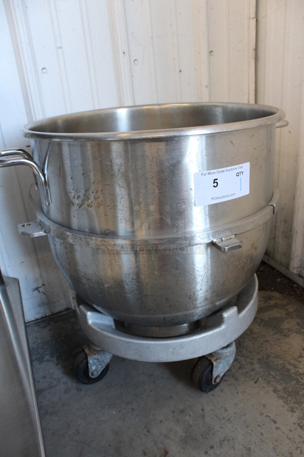 Hobart Model VMLH-60 Stainless Steel Commercial 60 Quart Mixing Bowl and Metal Bowl Dolly. 24x19x16, 16x16x7 - Image 2 of 4