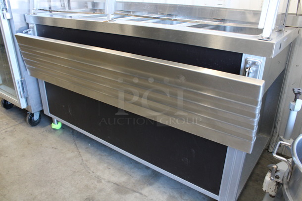 Servolift Eastern Model 501-4 Stainless Steel Commercial Electric Powered 4 Bay Steam Table w/ Sneeze Guard and Tray Slide. 120/208 Volts, 1 Phase. 62x35x52 - Image 3 of 9
