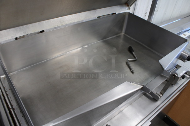 AWESOME! Market Forge Model 1800 Stainless Steel Commercial Floor Style Tilting Braising Pan w/ Thermostatic Controls. 480 Volts, 3 Phase. 48x34x43 - Image 6 of 9