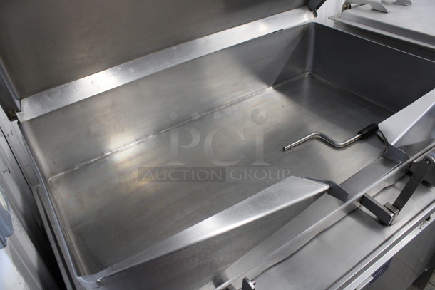 AWESOME! Market Forge Model 1800 Stainless Steel Commercial Floor Style Tilting Braising Pan w/ Thermostatic Controls. 480 Volts, 3 Phase. 48x34x43 - Image 3 of 7