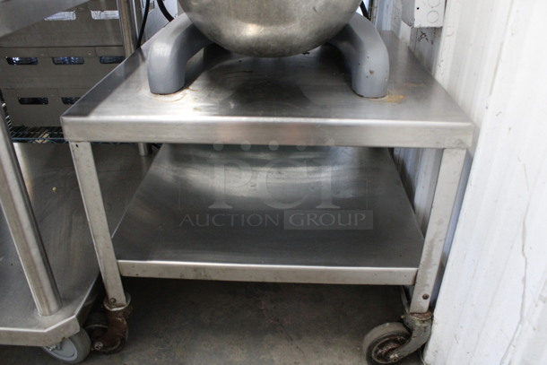 Hobart Model A-200 Metal Commercial Countertop 20 Quart Planetary Mixer w/ Stainless Steel Mixing Bowl and Paddle Attachment on Stainless Steel Equipment Stand. 115 Volts, 1 Phase. 18x23x30, 24x24x21. Tested and Working! - Image 6 of 7
