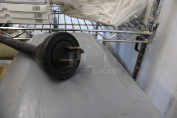 Hobart Model A-200 Metal Commercial Countertop 20 Quart Planetary Mixer w/ Stainless Steel Mixing Bowl and Paddle Attachment on Stainless Steel Equipment Stand. 115 Volts, 1 Phase. 18x23x30, 24x24x21. Tested and Working! - Image 7 of 7