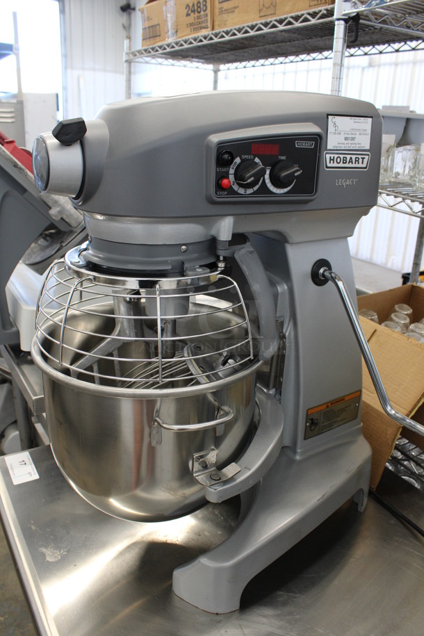 WOW! Hobart Legacy Model HL200 Metal Commercial 20 Quart Planetary Mixer w/ Stainless Steel Mixing Bowl, Bowl Guard, Whisk and Paddle Attachments. 100-120 Volts, 1 Phase. 16x25x29. Tested and Working! - Image 2 of 10