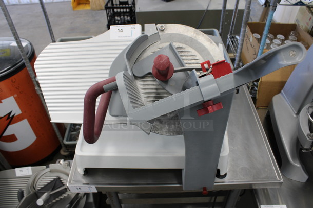 BEAUTIFUL! Berkel Model X13A Metal Commercial Countertop Meat Slicer w/ Blade Sharpener. 120 Volts, 1 Phase. 32x25x25. Tested and Working! - Image 2 of 8