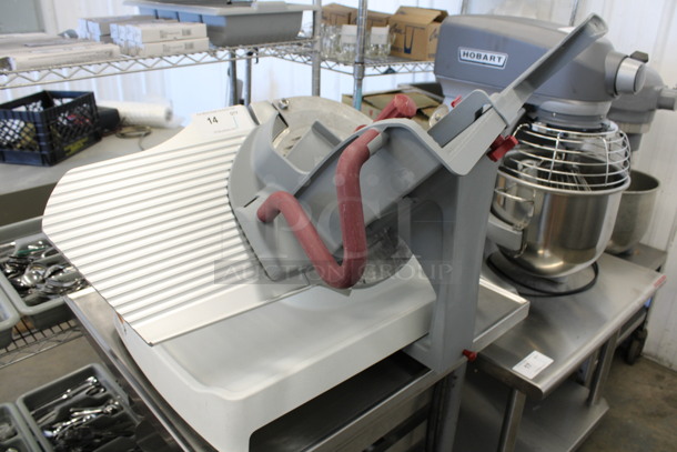 BEAUTIFUL! Berkel Model X13A Metal Commercial Countertop Meat Slicer w/ Blade Sharpener. 120 Volts, 1 Phase. 32x25x25. Tested and Working! - Image 3 of 8