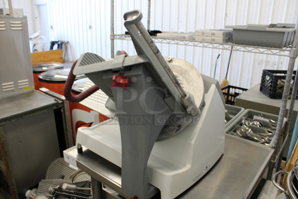 BEAUTIFUL! Berkel Model X13A Metal Commercial Countertop Meat Slicer w/ Blade Sharpener. 120 Volts, 1 Phase. 32x25x25. Tested and Working! - Image 5 of 8
