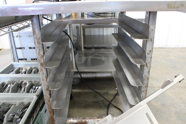 Stainless Steel Commercial Table w/ Lower Pan Rack on Commercial Casters. 27.5x31x34 - Image 3 of 4