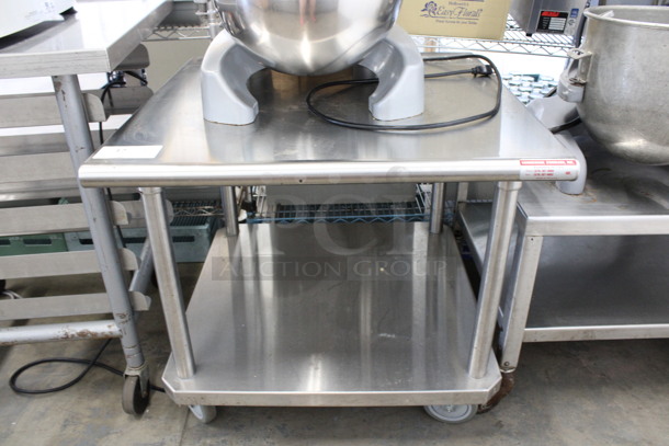 Stainless Steel Commercial Equipment Stand w/ Undershelf on Commercial Casters. 30x30x28