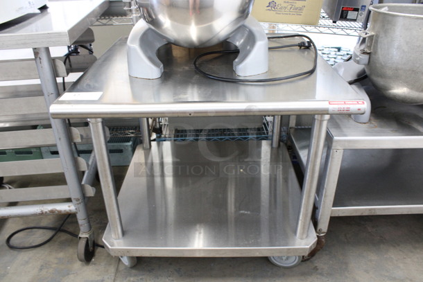 Stainless Steel Commercial Equipment Stand w/ Undershelf on Commercial Casters. 30x30x28 - Image 1 of 3