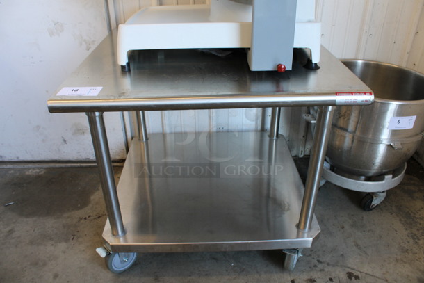Stainless Steel Commercial Equipment Stand w/ Undershelf on Commercial Casters. 30x30x28 - Image 1 of 4