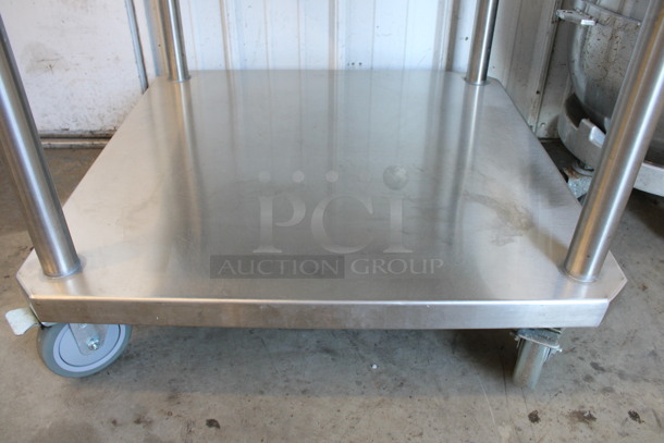 Stainless Steel Commercial Equipment Stand w/ Undershelf on Commercial Casters. 30x30x28 - Image 4 of 4
