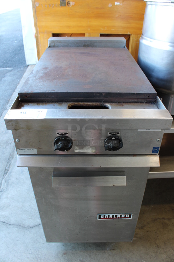 Garland Model 36ES15 Metal Commercial Electric Powered Flat Top Griddle. 208 Volts, 3 Phase. 18x36x37